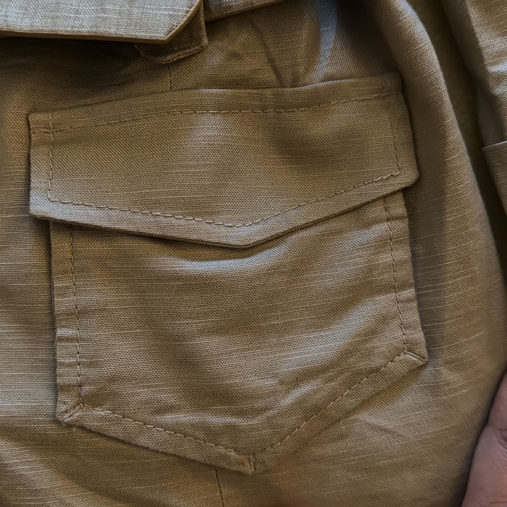 Tan The Limited 'Safari' Suit Jacket with Belt ( Size Medium) - Picture 4 of 10